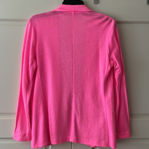 Majestic Filatures Pink Linen Blazer cardigan Jacket size 2 small see chart - Picture 2 of 14